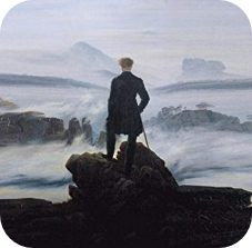 Wanderer above the sea of fog by Caspar David Friedrich